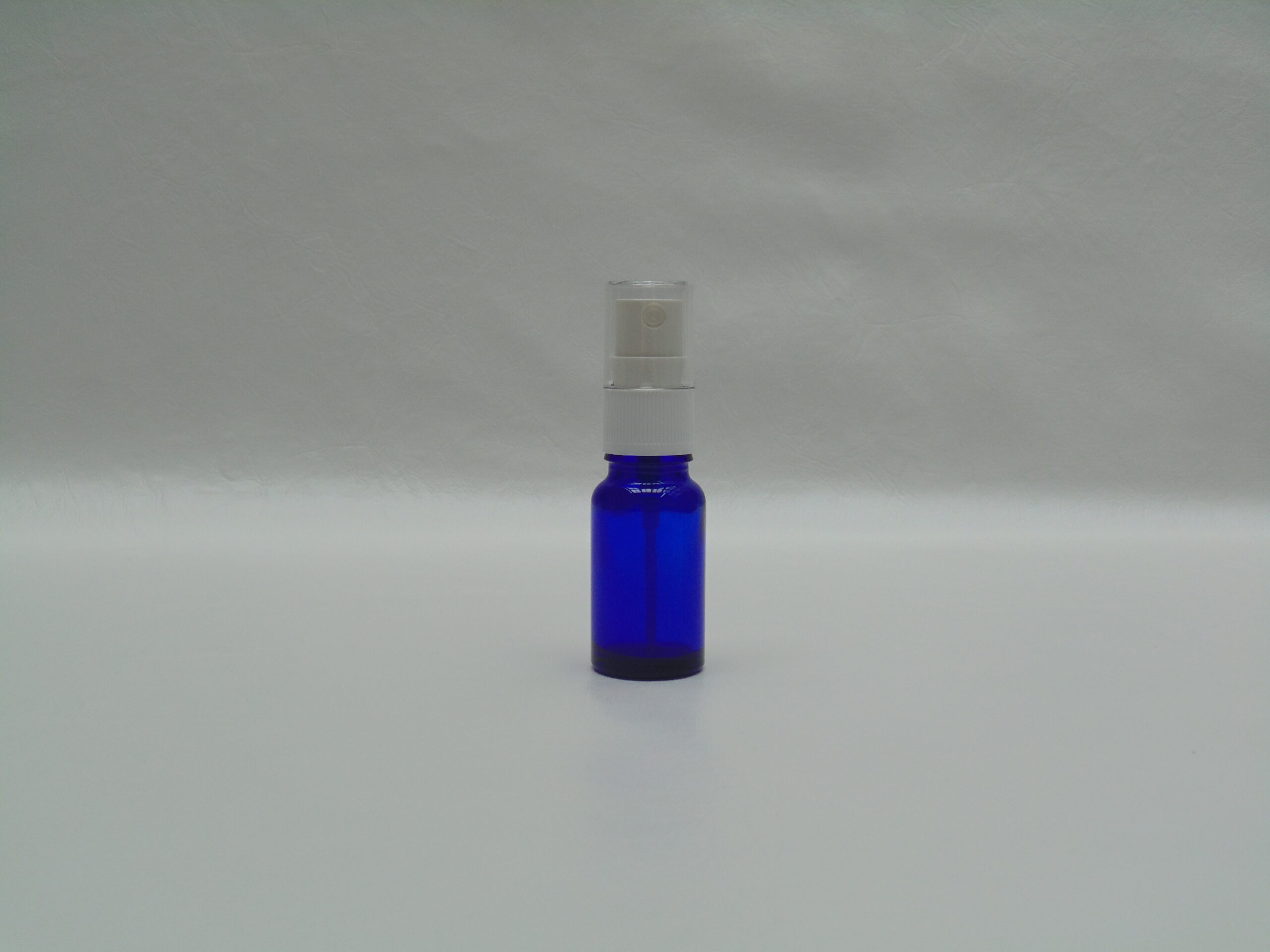 Frasco vidrio azul cobalto DIN18 con tapón precinto en rojo con gotero  incorporado - Envases Fuste