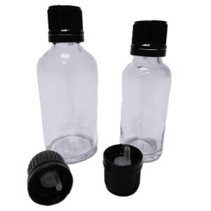 Frasco-vidrio-transparente-tapon-precinto-negro-gotero-incorporado-Fusté