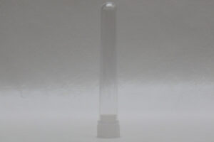 Tubo de vidrio de ensayo transparente con tapón clip a presión