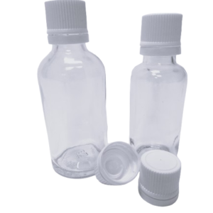 Frasco-vidrio-transparente-tapón-obturador-blanco-Fusté