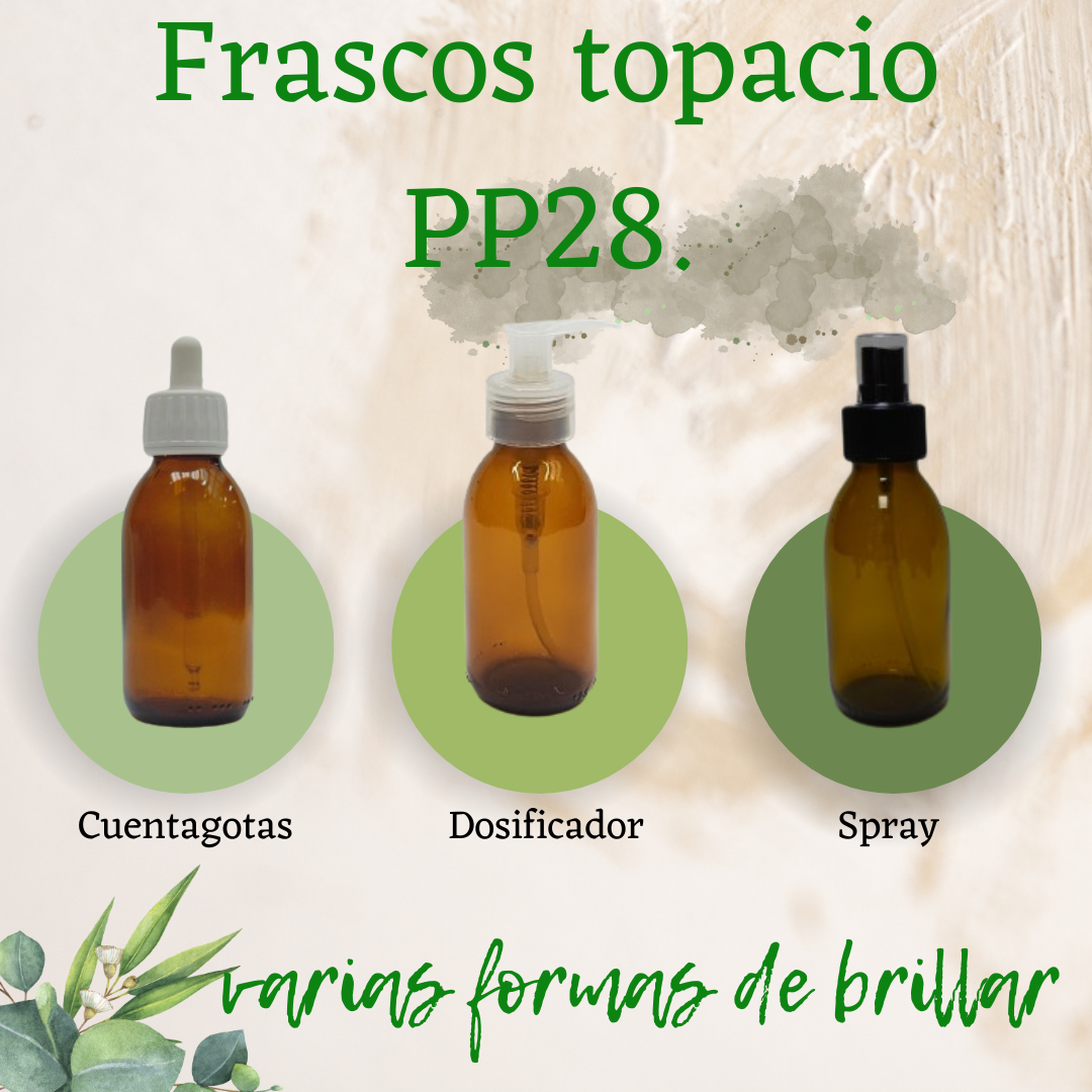 Frascos topacio PP28. Fusté