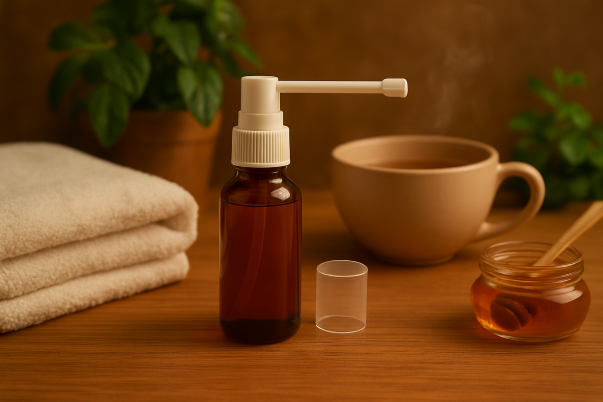 spray oral en vidrio envase sostenible natural